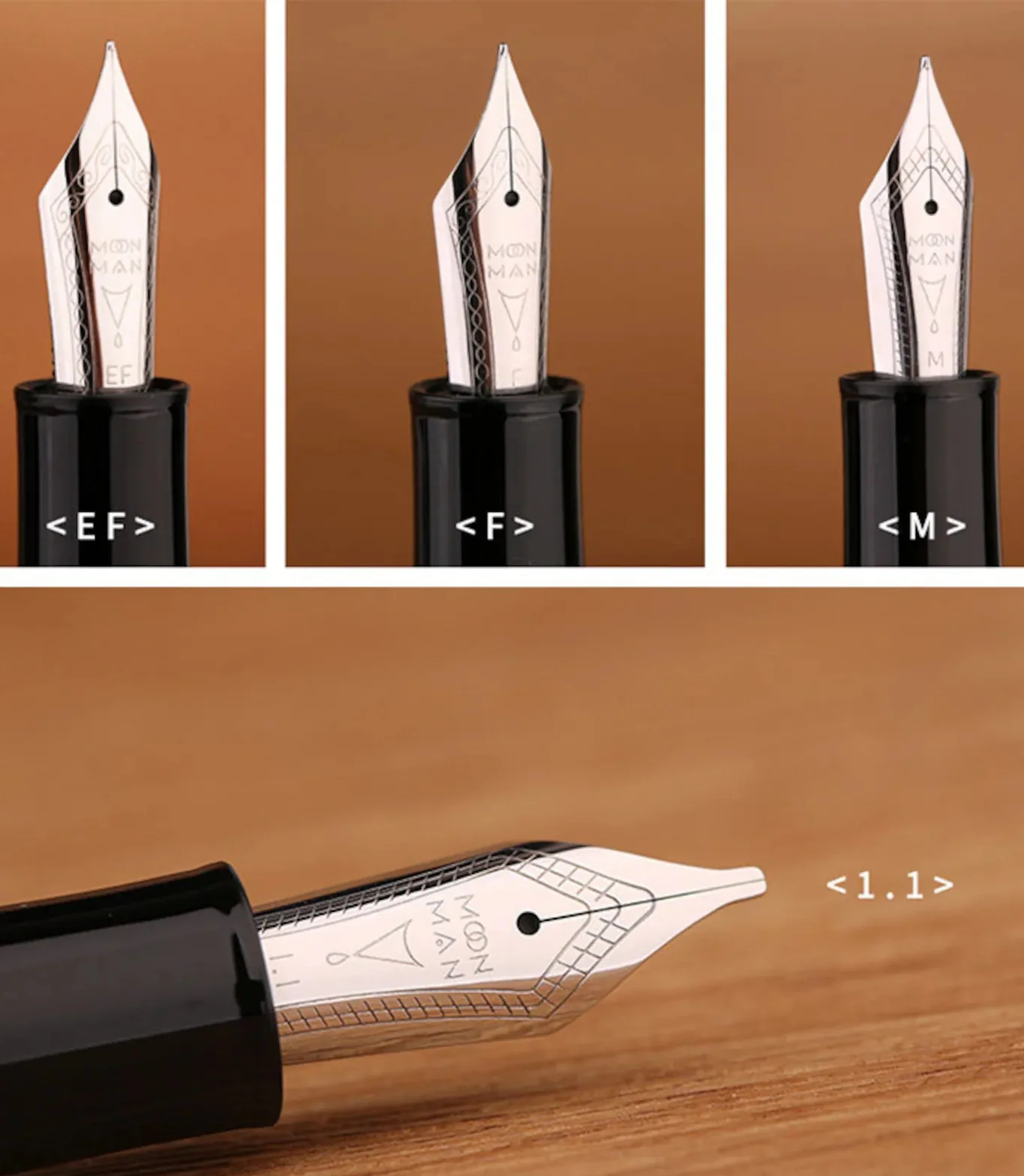 Moonman P136 Piston Fountain Pen –  Glacier Blue Resin Body with Silver Clip, Extra Fine, Fine, Medium, Broad Nib Options, Comes with Gift Box - Image 4